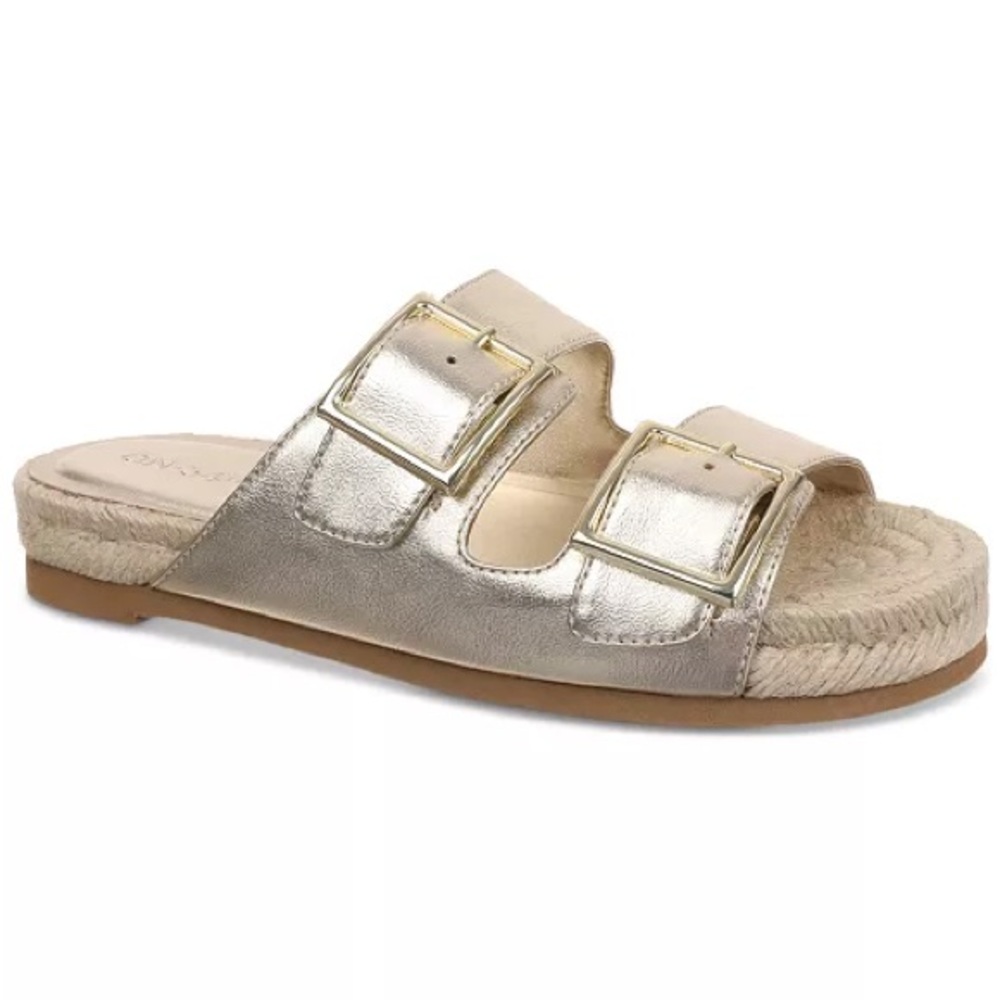 NEW On 34th Macy's Women's Milaa Buckled Footbed Sandals - Size 8.5 No Box
